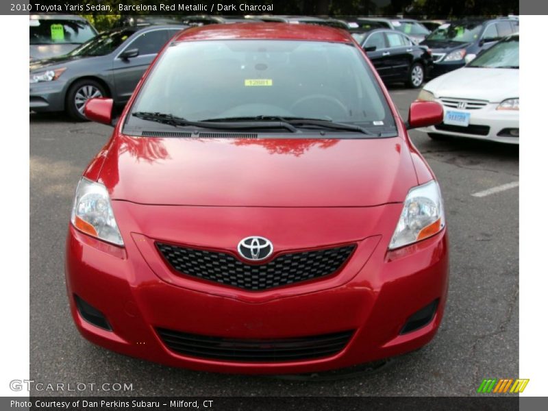 Barcelona Red Metallic / Dark Charcoal 2010 Toyota Yaris Sedan