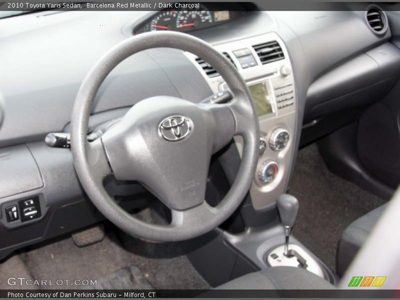 Barcelona Red Metallic / Dark Charcoal 2010 Toyota Yaris Sedan