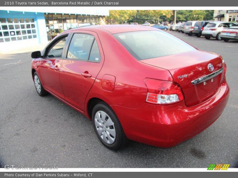 Barcelona Red Metallic / Dark Charcoal 2010 Toyota Yaris Sedan
