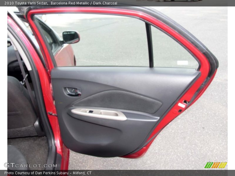 Barcelona Red Metallic / Dark Charcoal 2010 Toyota Yaris Sedan