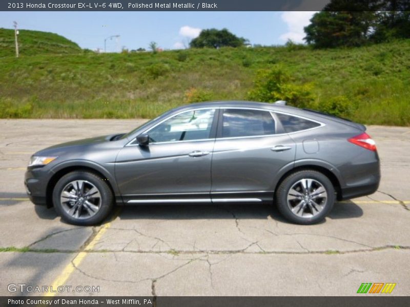 Polished Metal Metallic / Black 2013 Honda Crosstour EX-L V-6 4WD