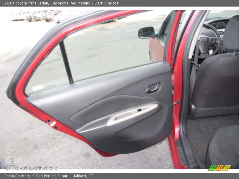 Barcelona Red Metallic / Dark Charcoal 2010 Toyota Yaris Sedan