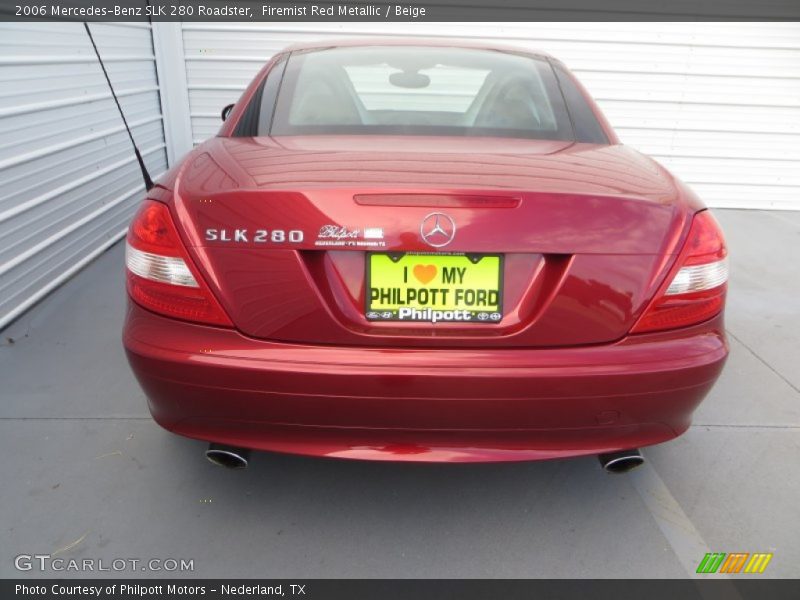 Firemist Red Metallic / Beige 2006 Mercedes-Benz SLK 280 Roadster