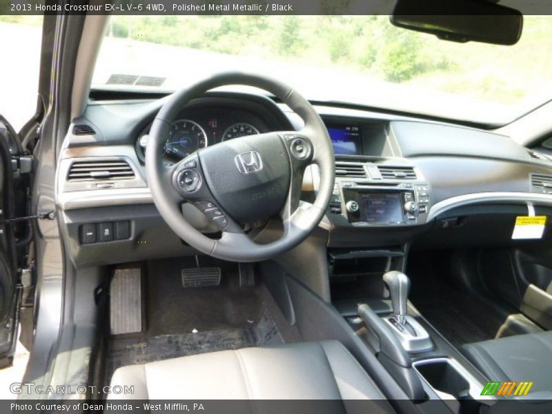 Polished Metal Metallic / Black 2013 Honda Crosstour EX-L V-6 4WD