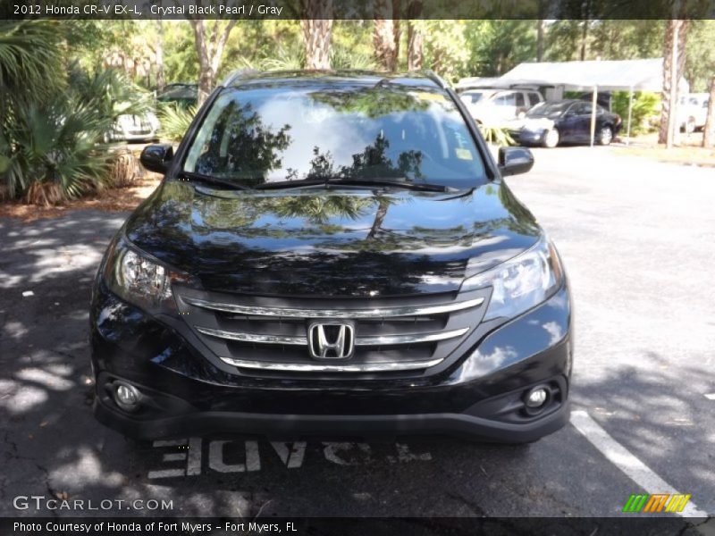 Crystal Black Pearl / Gray 2012 Honda CR-V EX-L