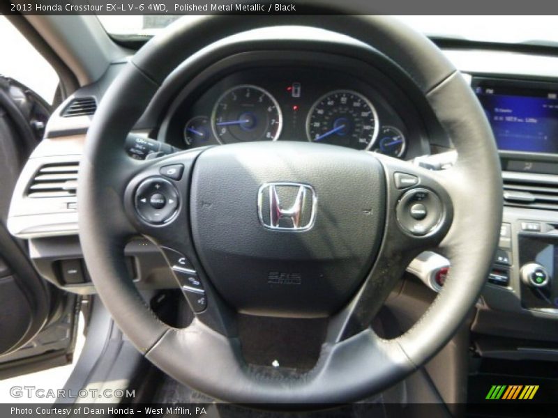 Polished Metal Metallic / Black 2013 Honda Crosstour EX-L V-6 4WD