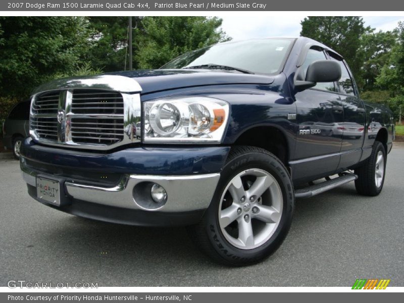 Patriot Blue Pearl / Medium Slate Gray 2007 Dodge Ram 1500 Laramie Quad Cab 4x4