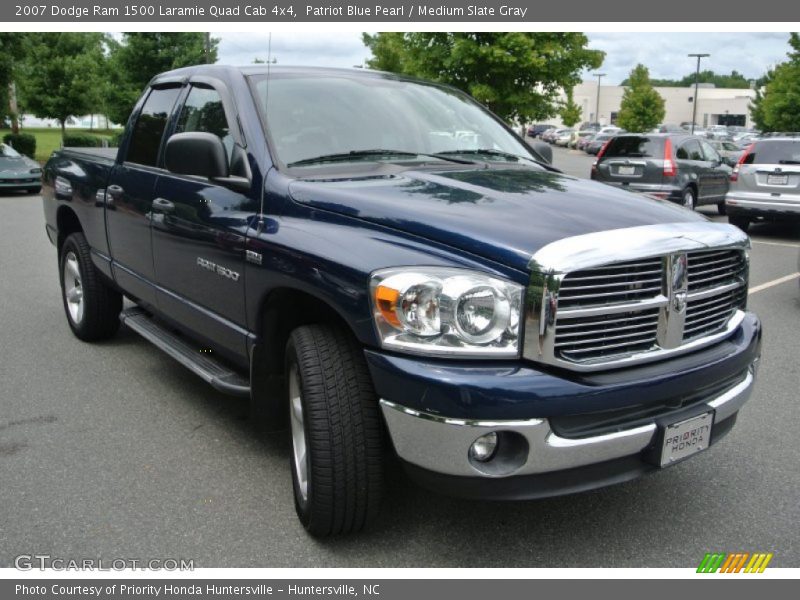 Patriot Blue Pearl / Medium Slate Gray 2007 Dodge Ram 1500 Laramie Quad Cab 4x4