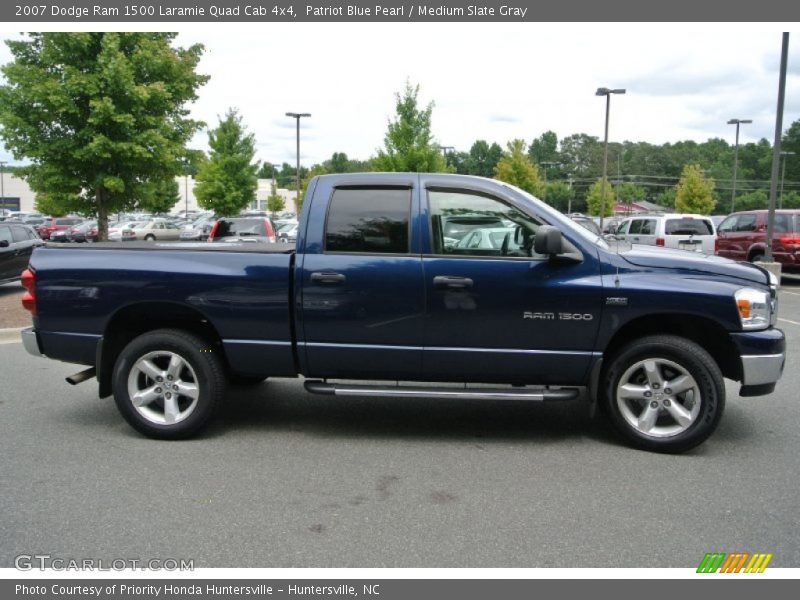 Patriot Blue Pearl / Medium Slate Gray 2007 Dodge Ram 1500 Laramie Quad Cab 4x4