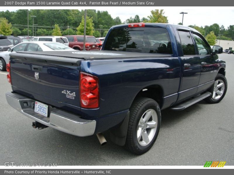 Patriot Blue Pearl / Medium Slate Gray 2007 Dodge Ram 1500 Laramie Quad Cab 4x4