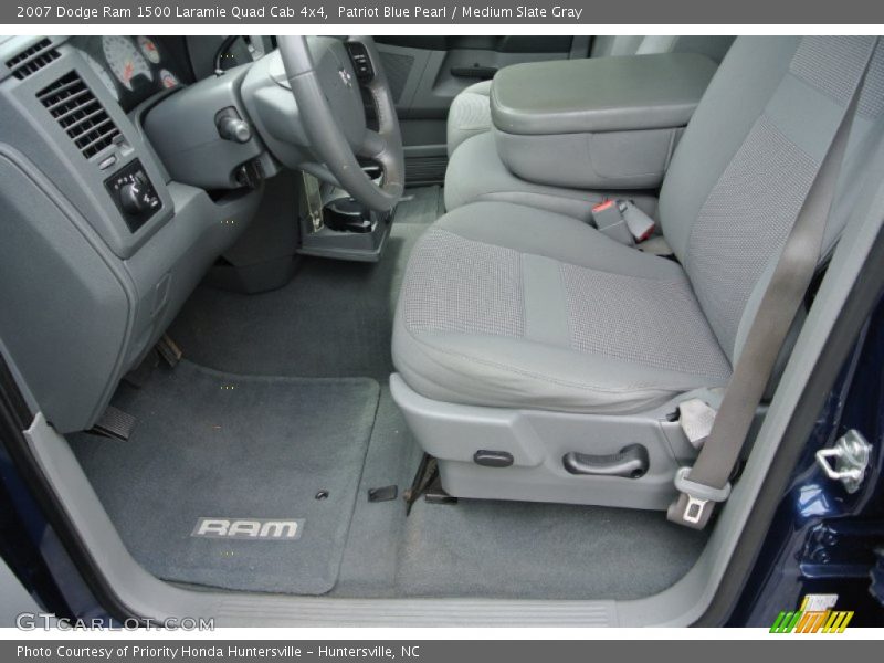 Patriot Blue Pearl / Medium Slate Gray 2007 Dodge Ram 1500 Laramie Quad Cab 4x4