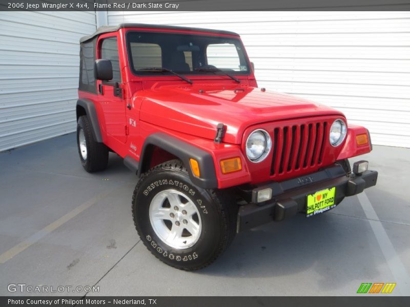 Flame Red / Dark Slate Gray 2006 Jeep Wrangler X 4x4