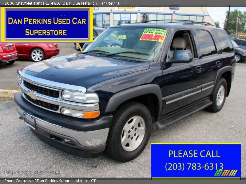 Dark Blue Metallic / Tan/Neutral 2006 Chevrolet Tahoe LS 4WD