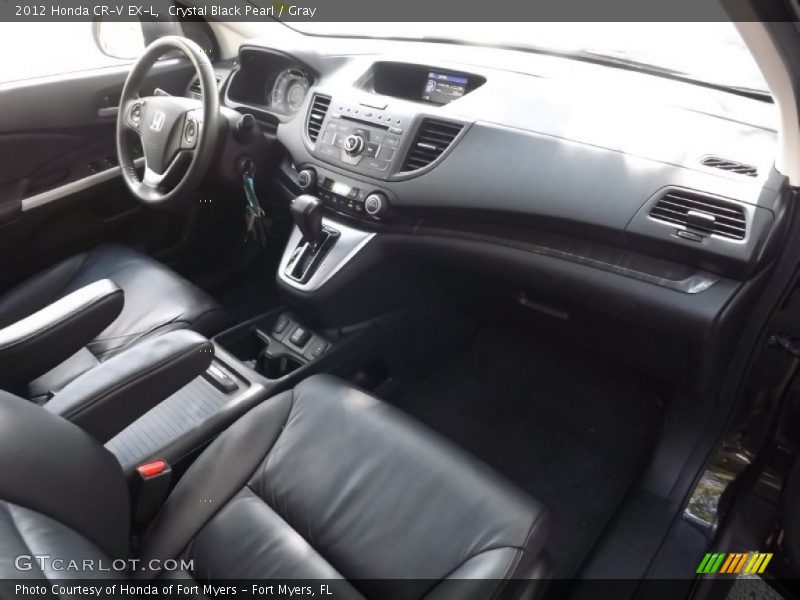 Crystal Black Pearl / Gray 2012 Honda CR-V EX-L