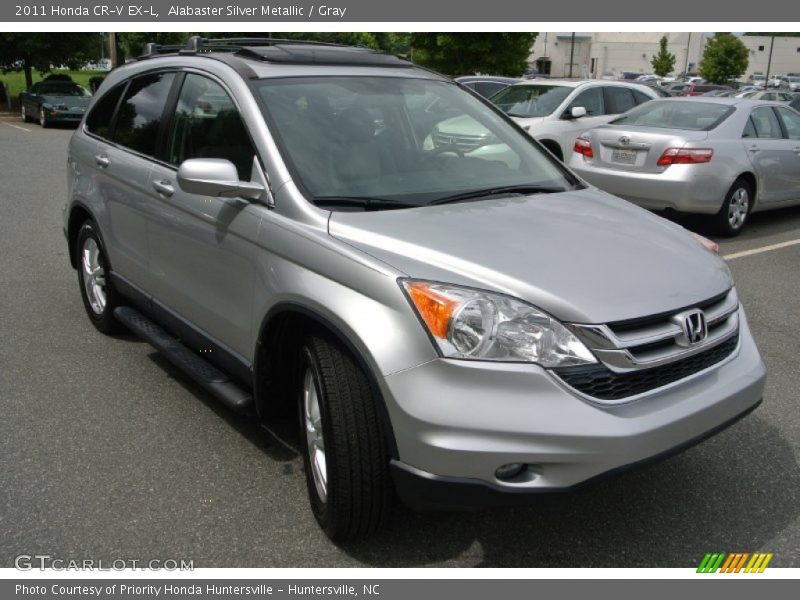 Alabaster Silver Metallic / Gray 2011 Honda CR-V EX-L