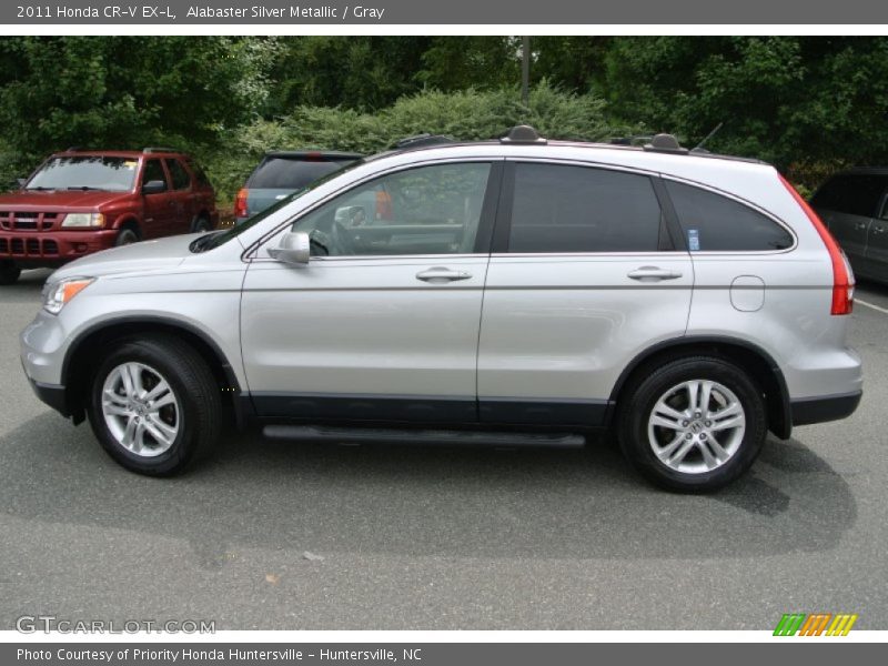 Alabaster Silver Metallic / Gray 2011 Honda CR-V EX-L