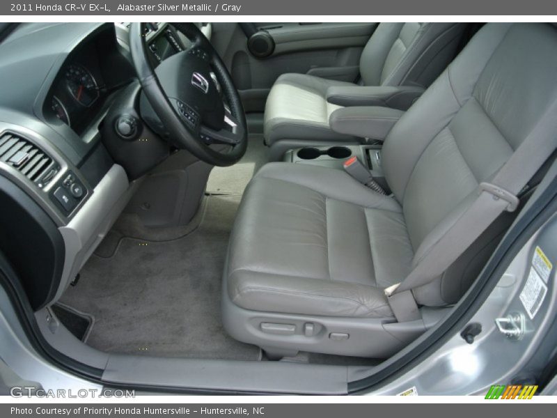 Alabaster Silver Metallic / Gray 2011 Honda CR-V EX-L