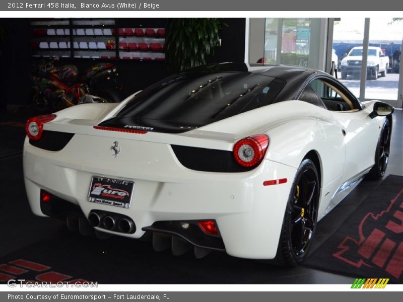 Bianco Avus (White) / Beige 2012 Ferrari 458 Italia