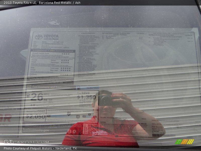 Barcelona Red Metallic / Ash 2013 Toyota RAV4 LE