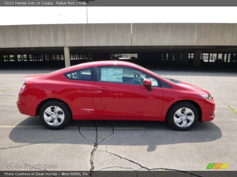 Rallye Red / Gray 2013 Honda Civic LX Coupe