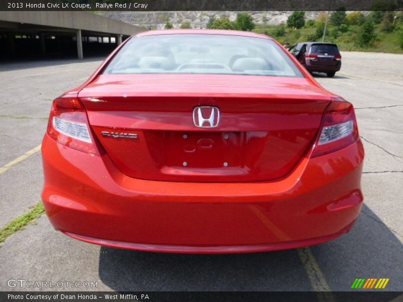 Rallye Red / Gray 2013 Honda Civic LX Coupe