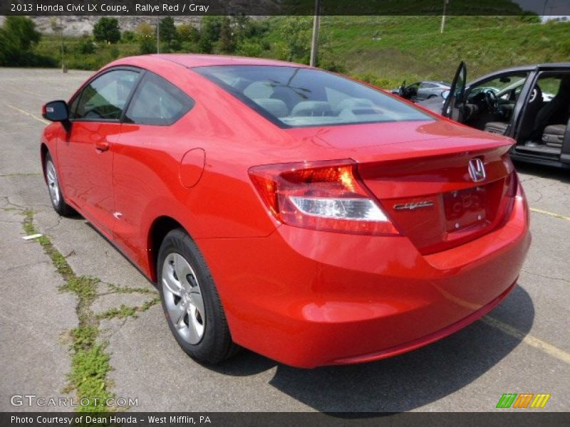 Rallye Red / Gray 2013 Honda Civic LX Coupe