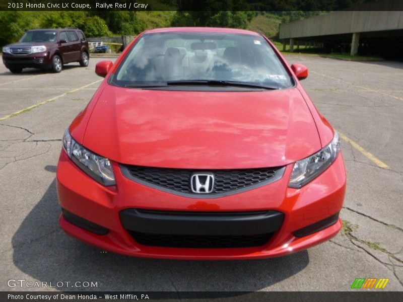 Rallye Red / Gray 2013 Honda Civic LX Coupe