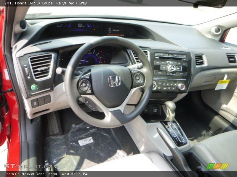 Rallye Red / Gray 2013 Honda Civic LX Coupe