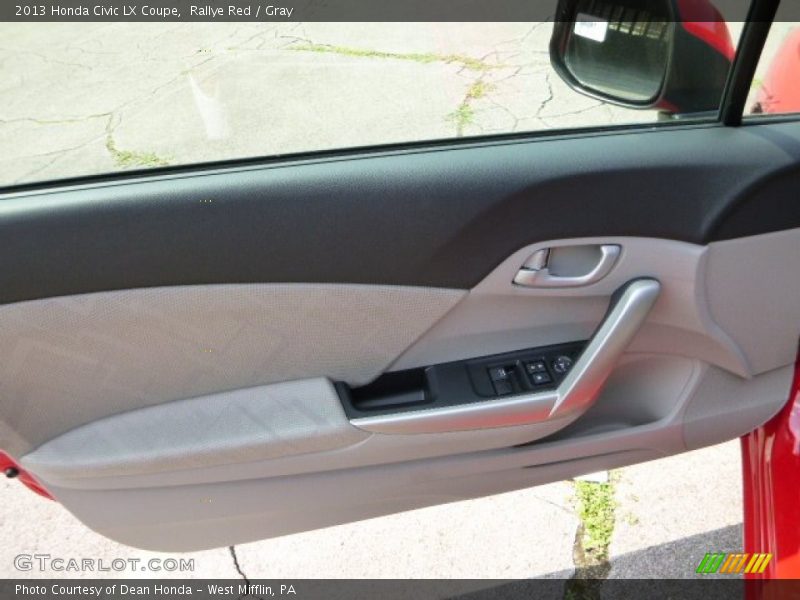 Rallye Red / Gray 2013 Honda Civic LX Coupe