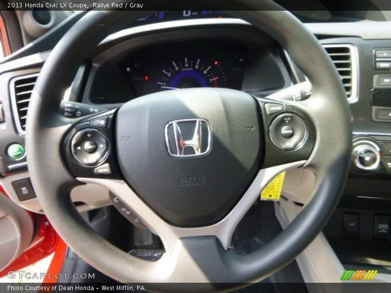 Rallye Red / Gray 2013 Honda Civic LX Coupe