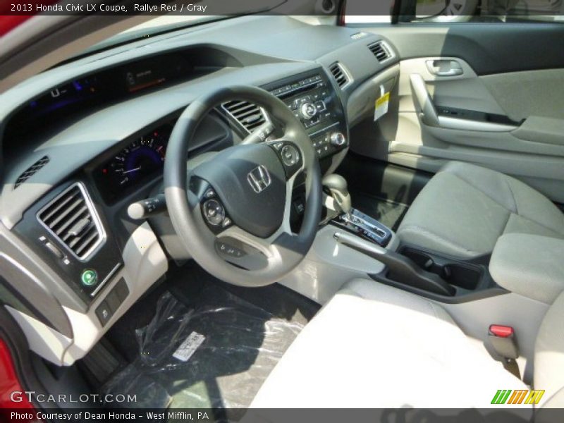 Rallye Red / Gray 2013 Honda Civic LX Coupe