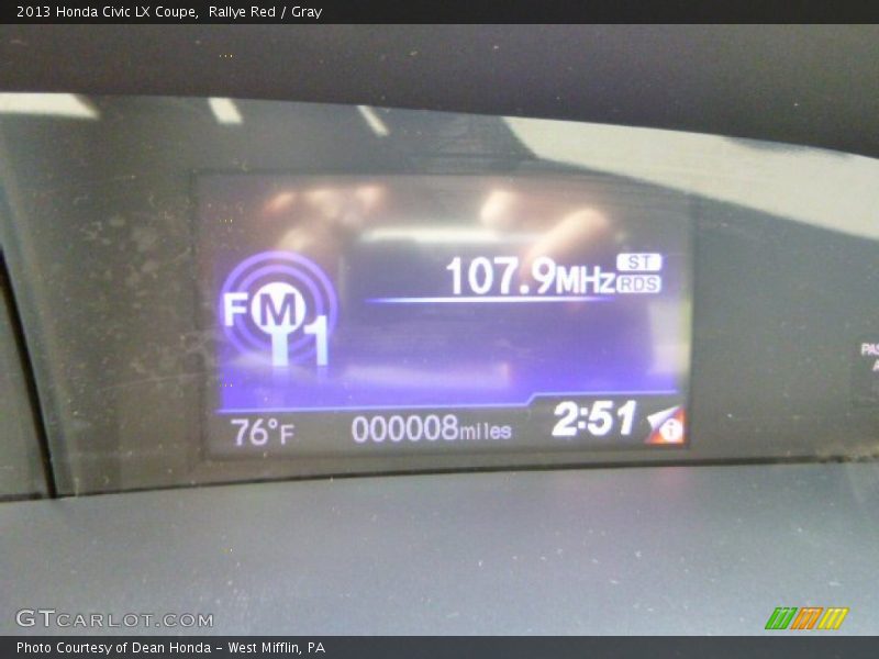 Rallye Red / Gray 2013 Honda Civic LX Coupe