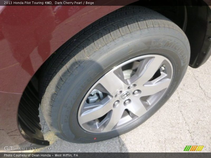 Dark Cherry Pearl / Beige 2013 Honda Pilot Touring 4WD