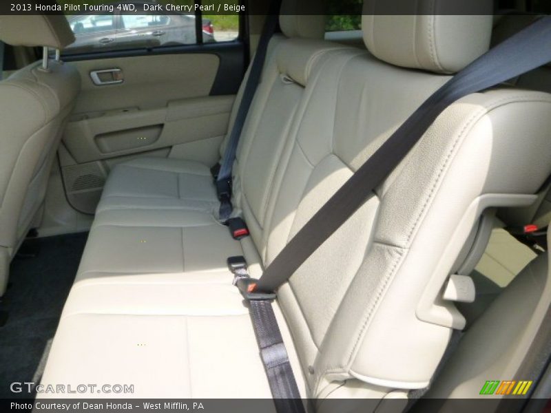 Dark Cherry Pearl / Beige 2013 Honda Pilot Touring 4WD