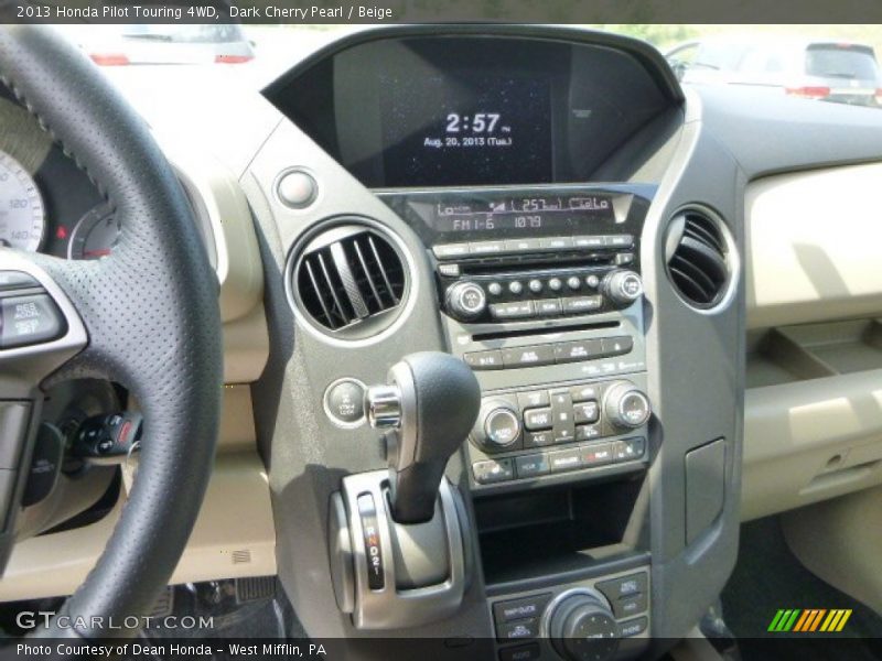 Dark Cherry Pearl / Beige 2013 Honda Pilot Touring 4WD