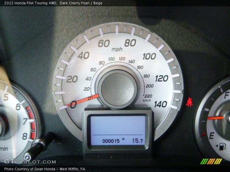 Dark Cherry Pearl / Beige 2013 Honda Pilot Touring 4WD