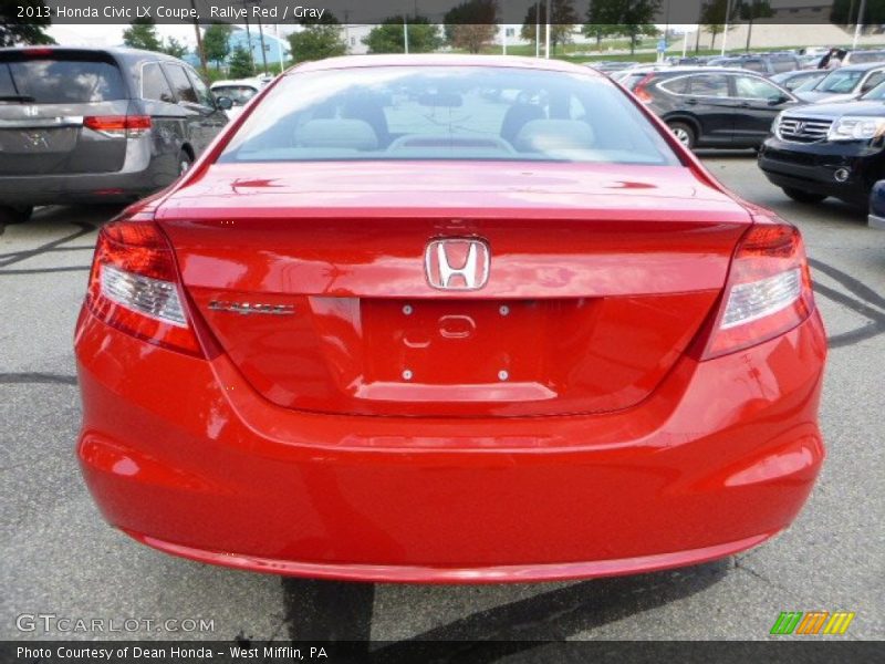 Rallye Red / Gray 2013 Honda Civic LX Coupe