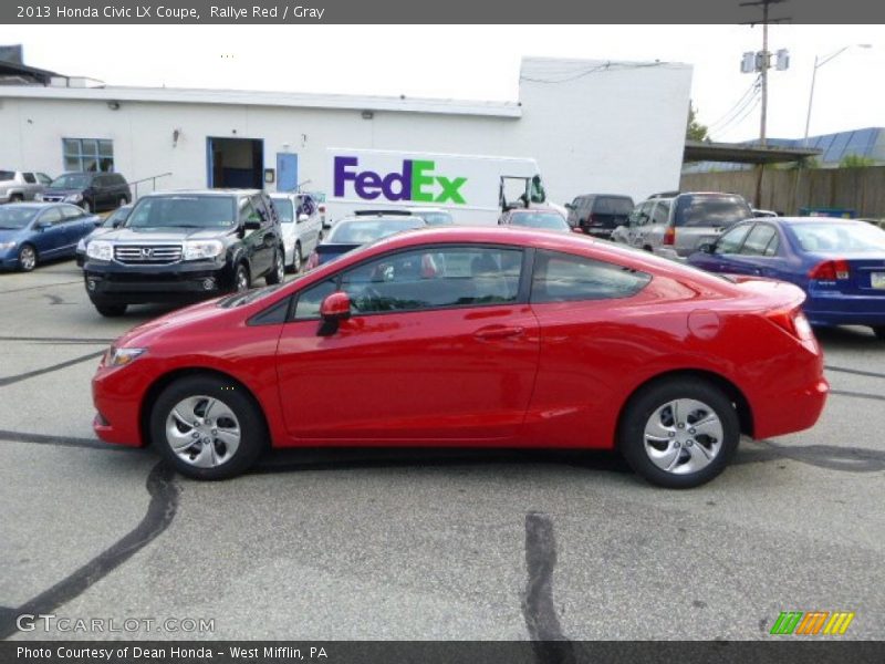 Rallye Red / Gray 2013 Honda Civic LX Coupe