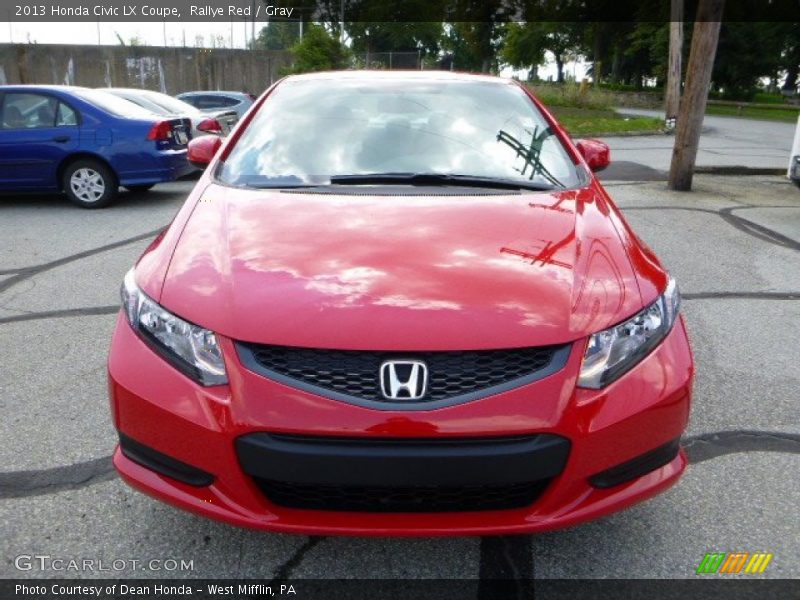 Rallye Red / Gray 2013 Honda Civic LX Coupe