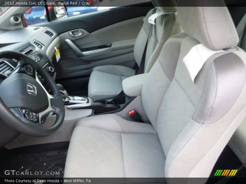 Rallye Red / Gray 2013 Honda Civic LX Coupe