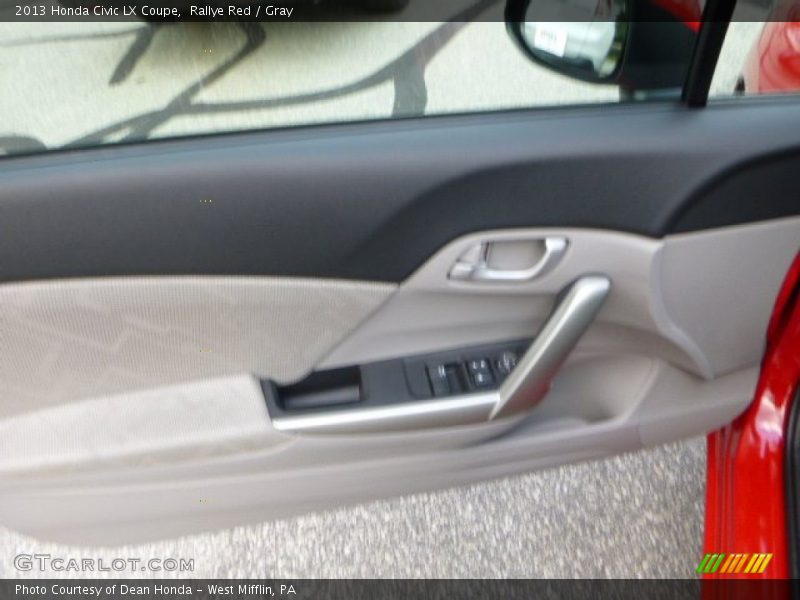 Rallye Red / Gray 2013 Honda Civic LX Coupe