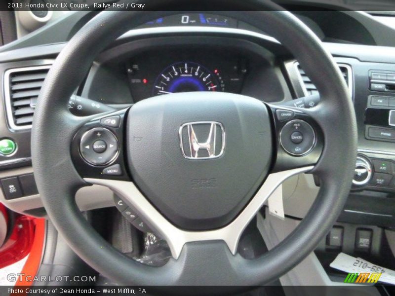 Rallye Red / Gray 2013 Honda Civic LX Coupe