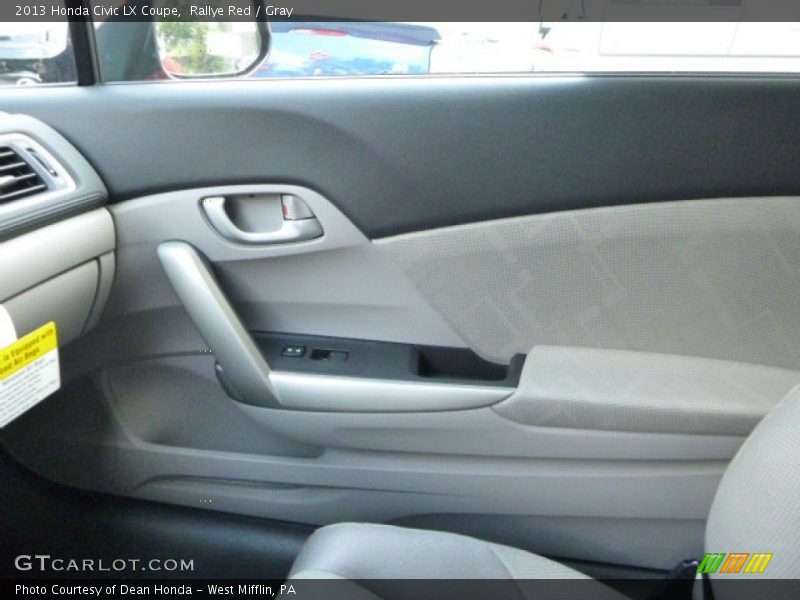 Rallye Red / Gray 2013 Honda Civic LX Coupe