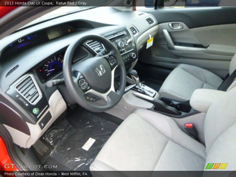 Rallye Red / Gray 2013 Honda Civic LX Coupe