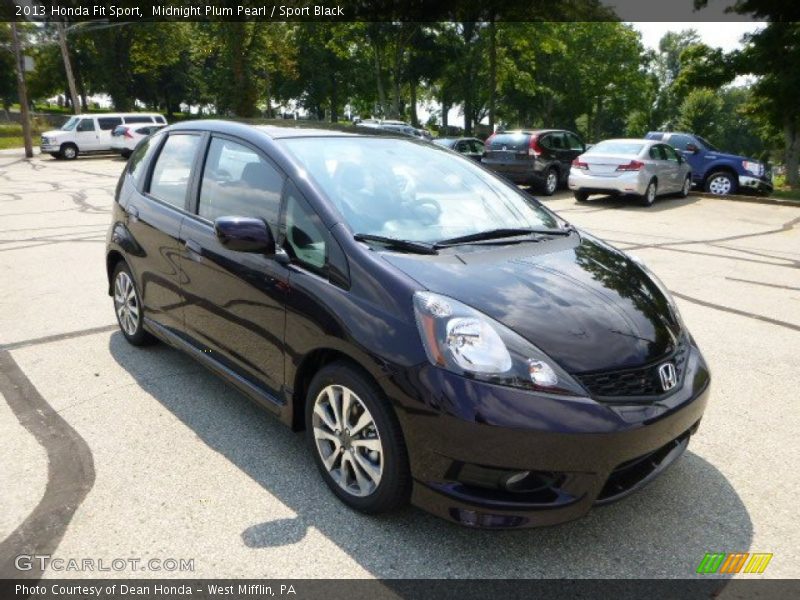 Midnight Plum Pearl / Sport Black 2013 Honda Fit Sport