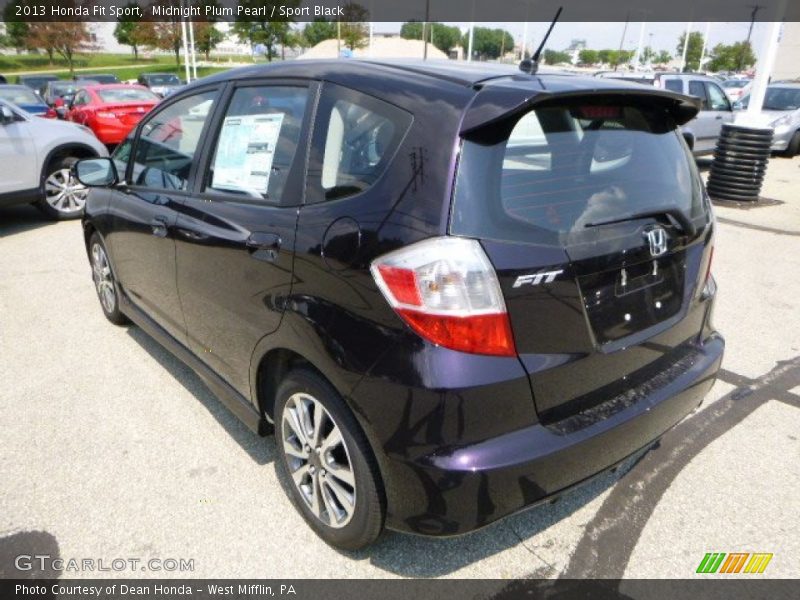 Midnight Plum Pearl / Sport Black 2013 Honda Fit Sport