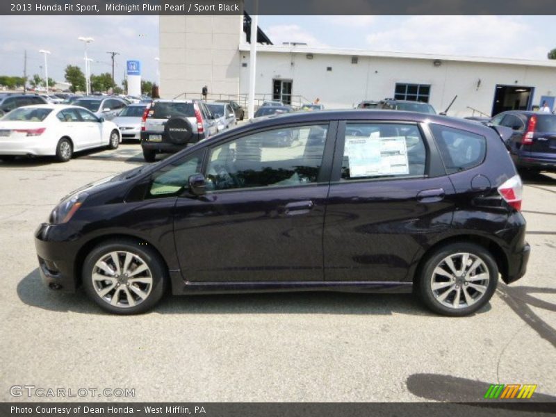 Midnight Plum Pearl / Sport Black 2013 Honda Fit Sport