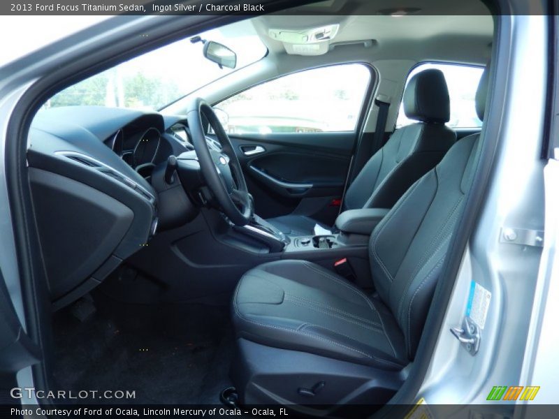Ingot Silver / Charcoal Black 2013 Ford Focus Titanium Sedan