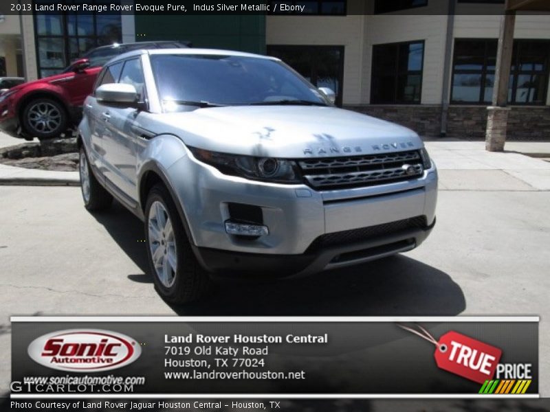 Indus Silver Metallic / Ebony 2013 Land Rover Range Rover Evoque Pure