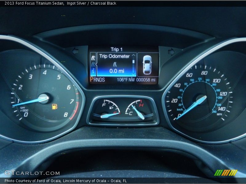 Ingot Silver / Charcoal Black 2013 Ford Focus Titanium Sedan